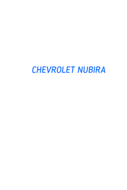 CHEVROLET NUBIRA
