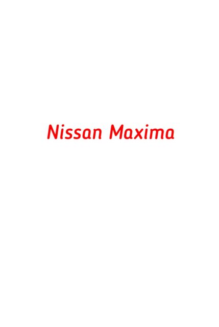 Nissan Maxima